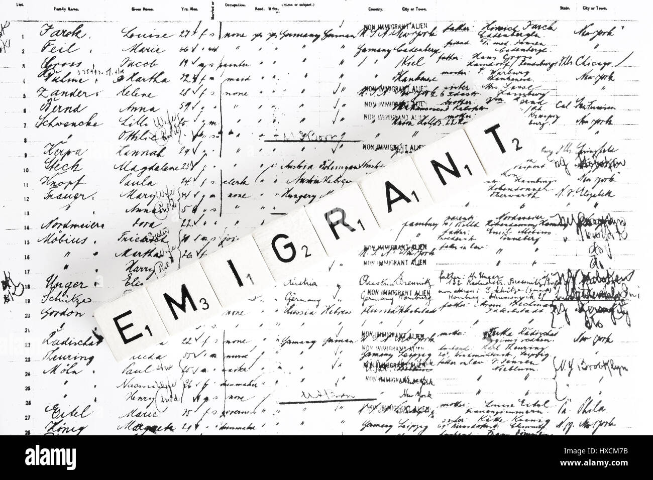 Emigrante Foto Stock