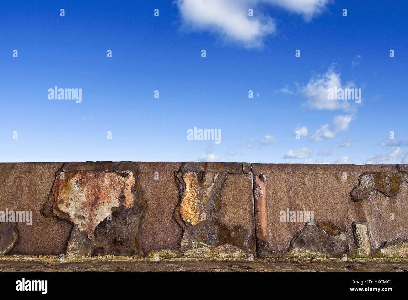 Vecchia banchina parete, Alte Kaimauer Foto Stock