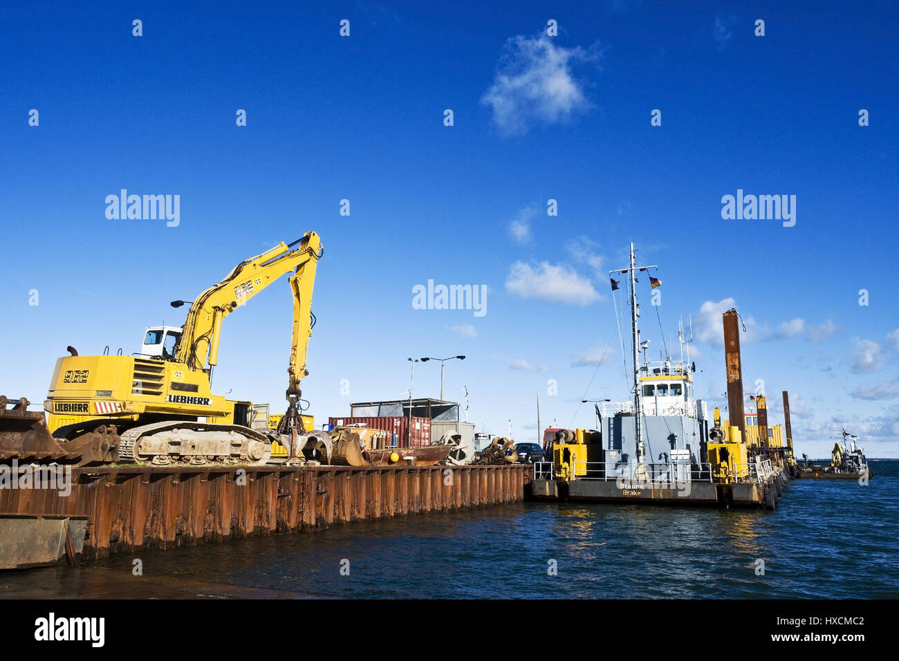 Sito di costruzione sul Mar Baltico, Baustelle an der Ostsee Foto Stock