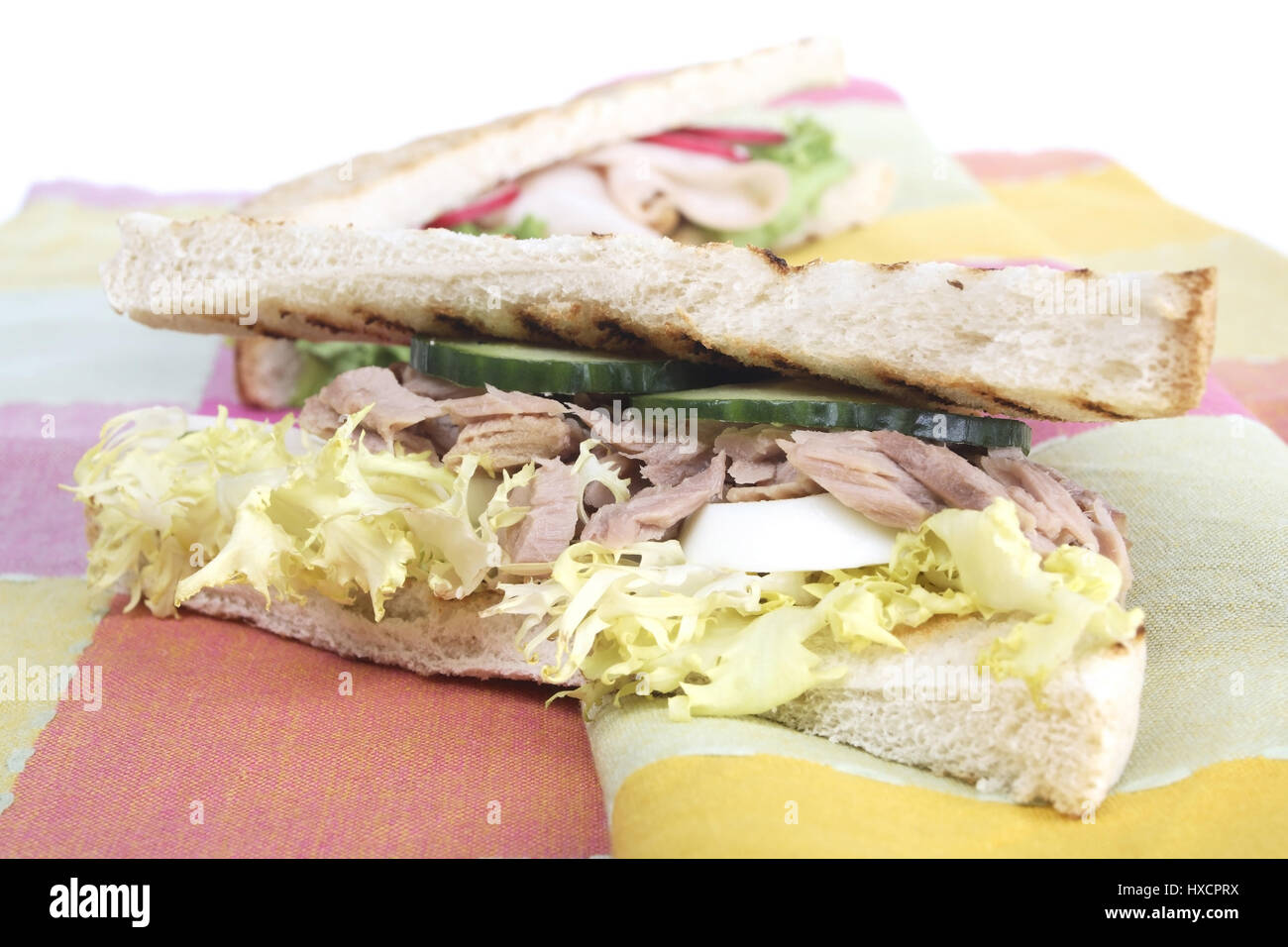 Sandwich con tonno, Sandwich Thunfisch mit Foto Stock
