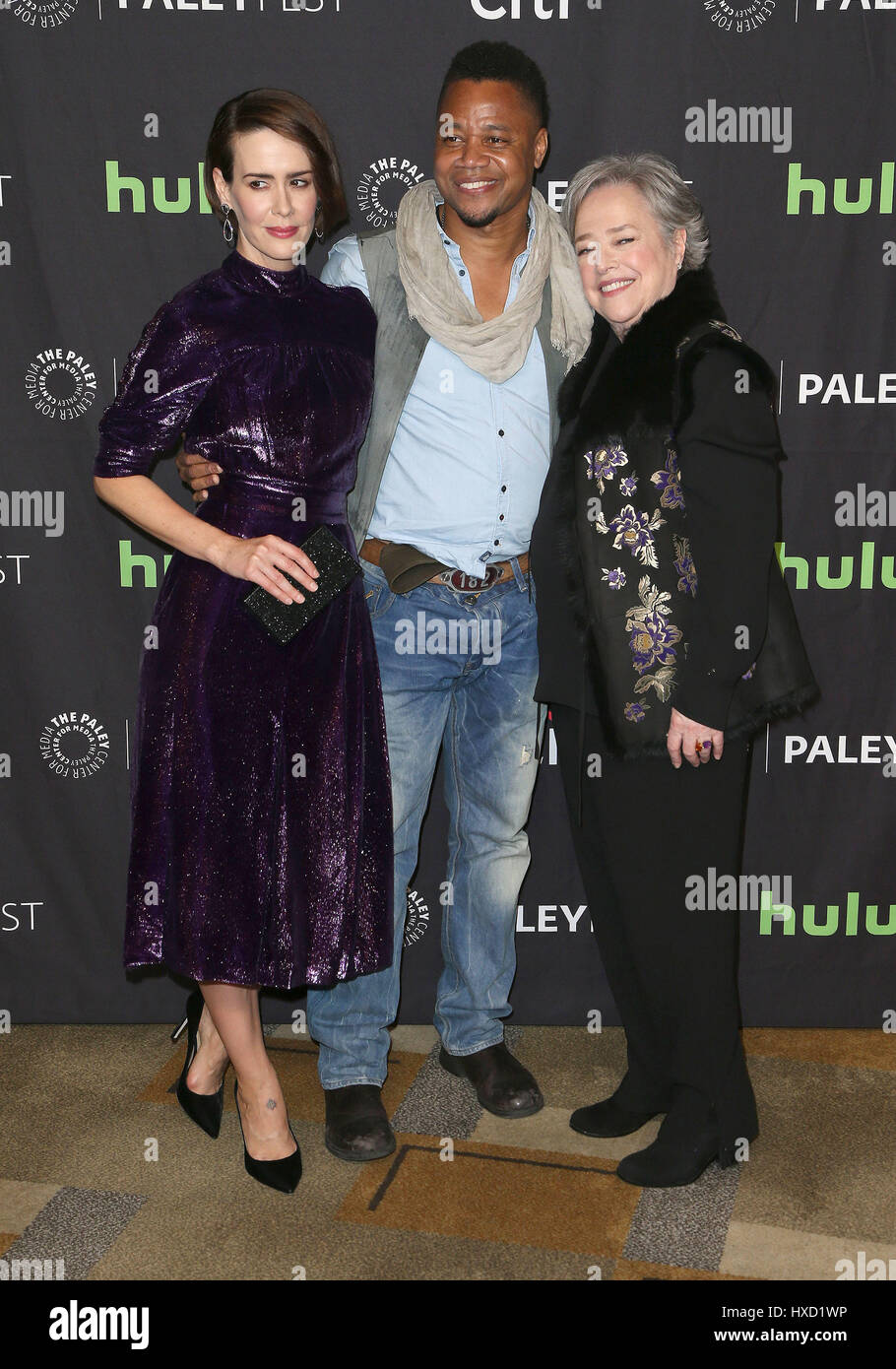 Hollywood, California, USA. 26 Mar, 2017. 26 Marzo 2017 - Hollywood, California - Sarah Paulson, Cuba Gooding Jr., Kathy Bates. Il Paley Centre for Media's 34th PaleyFest annuale di Los Angeles - ''American orrore storia: Roanoke" tenutosi presso il Teatro Dolby. Photo credit: AdMedia Credito: AdMedia/ZUMA filo/Alamy Live News Foto Stock