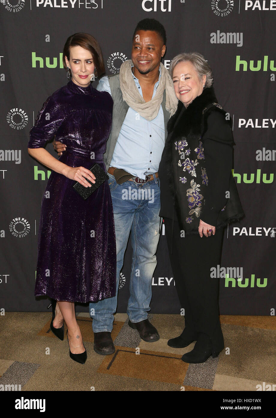 Hollywood, California, USA. 26 Mar, 2017. 26 Marzo 2017 - Hollywood, California - Sarah Paulson, Cuba Gooding Jr., Kathy Bates. Il Paley Centre for Media's 34th PaleyFest annuale di Los Angeles - ''American orrore storia: Roanoke" tenutosi presso il Teatro Dolby. Photo credit: AdMedia Credito: AdMedia/ZUMA filo/Alamy Live News Foto Stock