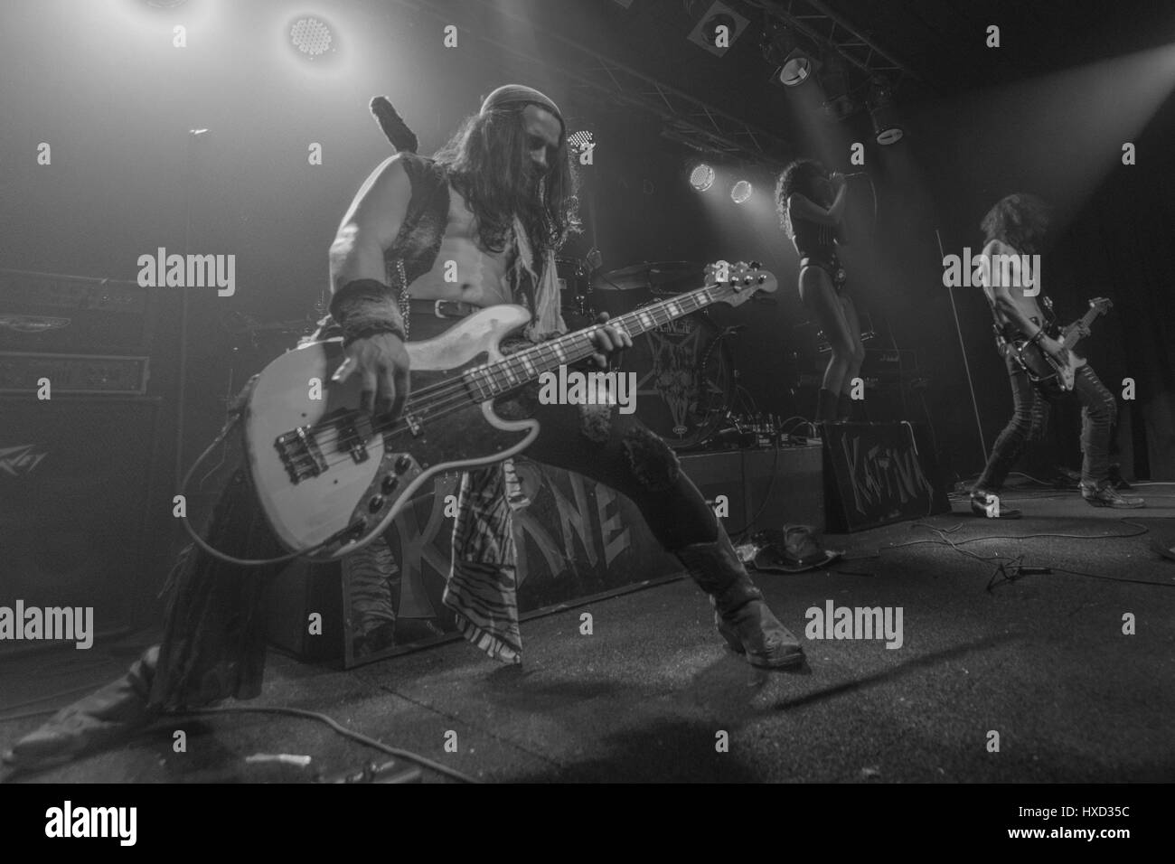 Cremona, Italia. 26 Mar, 2017. Rock band Kattiva Karne prestazioni a Madian Live. © Brambilla Simone Fotografia/Live News Credito: Simone Brambilla/Alamy Live News Foto Stock