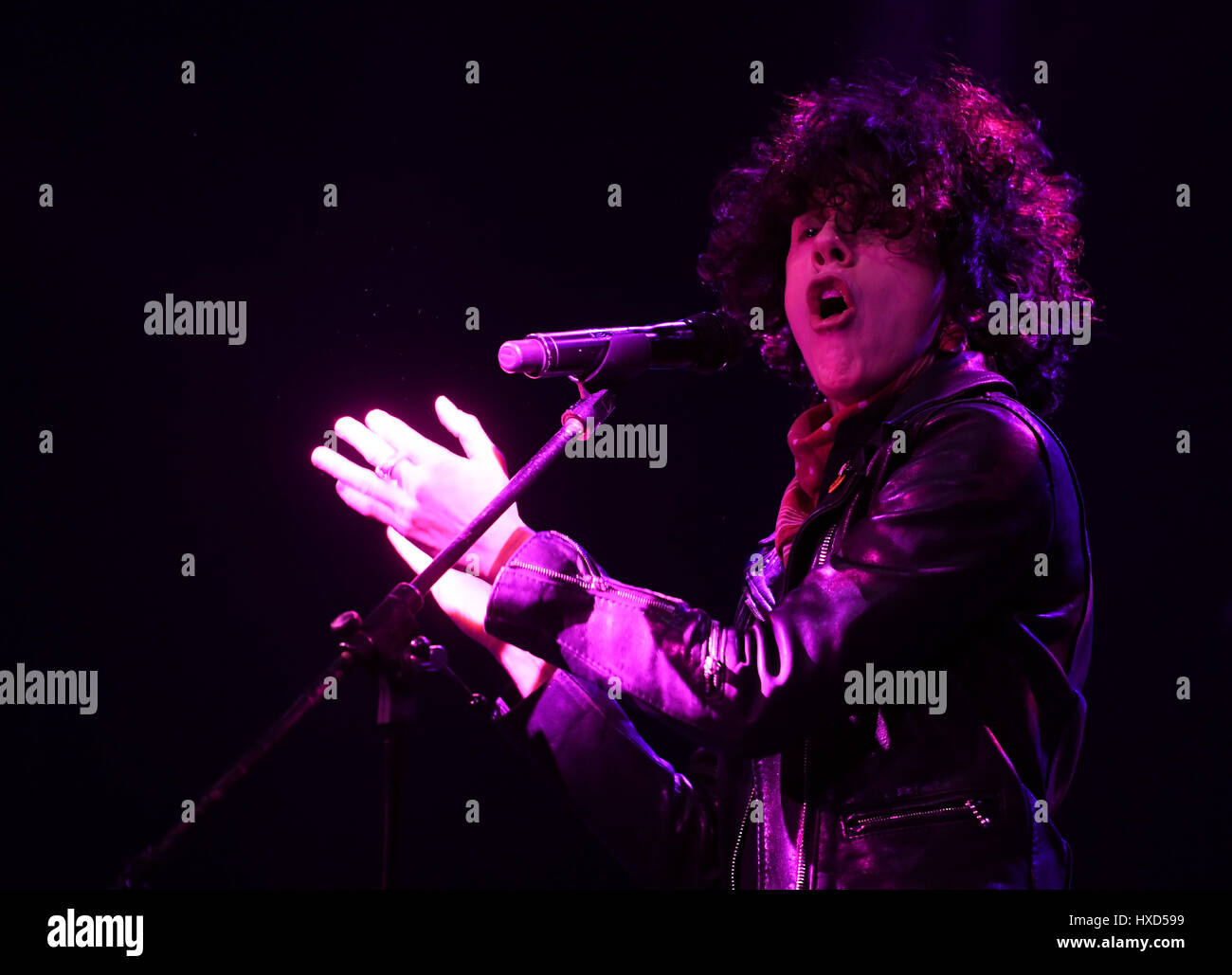 Praga, Repubblica Ceca. 27 Mar, 2017. Cantante americana Laura Pergolizzi (LP) esegue in Praga Repubblica Ceca, Marzo 27, 2017. Credito: Katerina Sulova/CTK foto/Alamy Live News Foto Stock