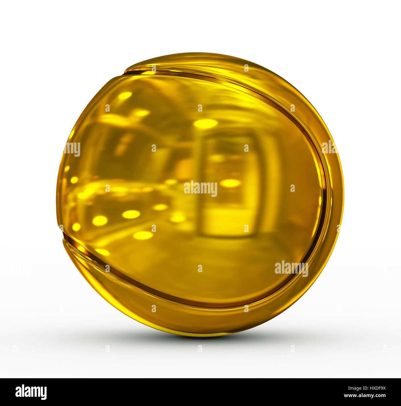 Palla da tennis golden Foto Stock