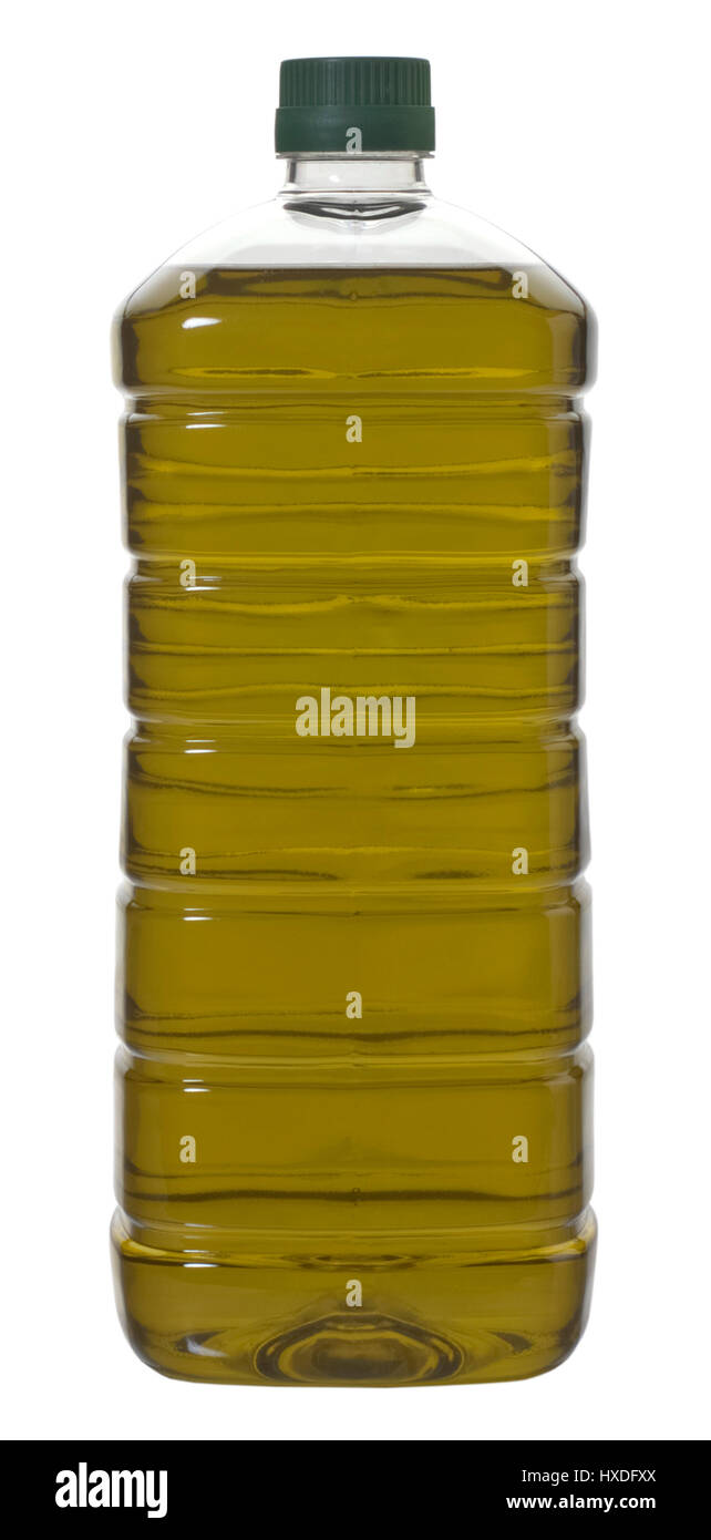 Olio di oliva Bottiglia(+percorso di clipping) Foto Stock