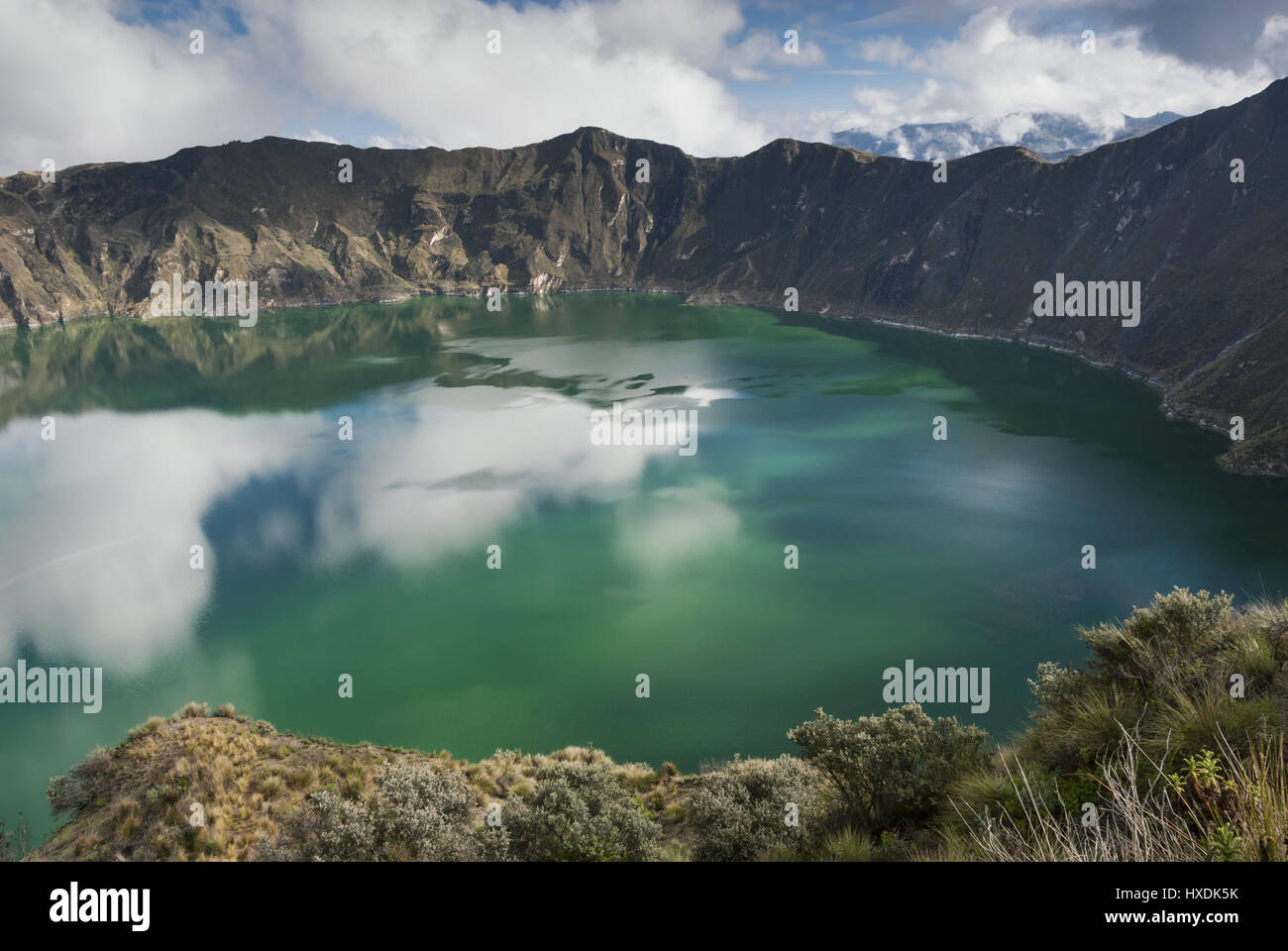 Ecuador, Quilitoa, il cratere del lago Foto Stock