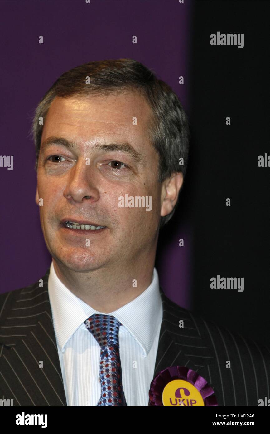 NIGEL FARAGE MEP UK Independence Party LEADER 05 marzo 2011 il complesso termale di Inghilterra Scarborough Foto Stock