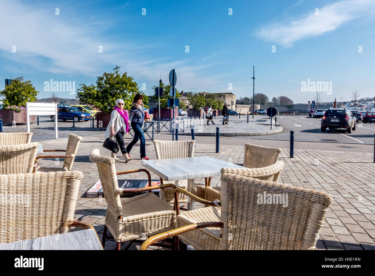 Il nord del villaggio francese di Concarneau in Bretagna Francia Foto Stock