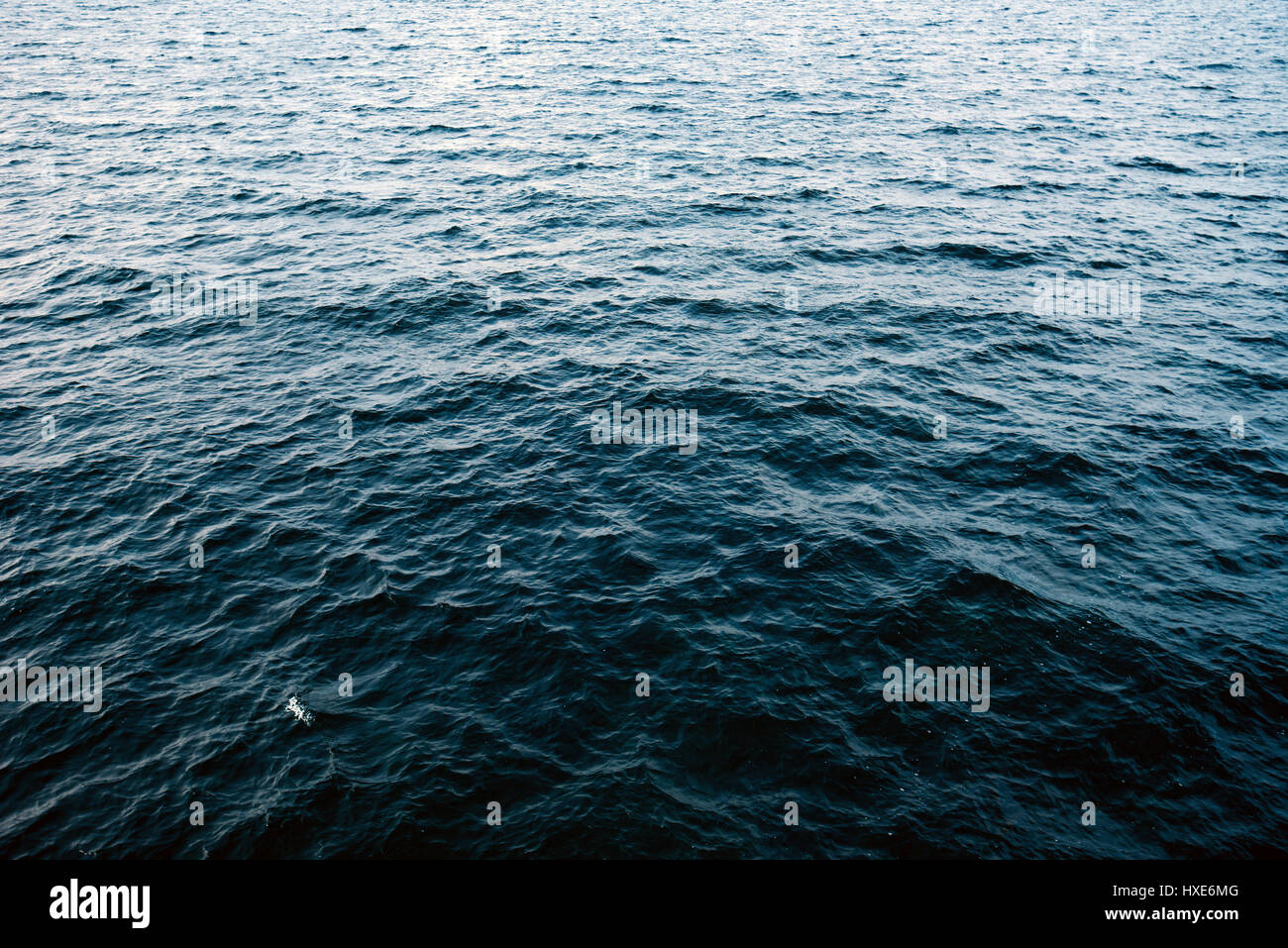 Cold Winter seascape, mare blu della superficie dell'acqua Foto Stock