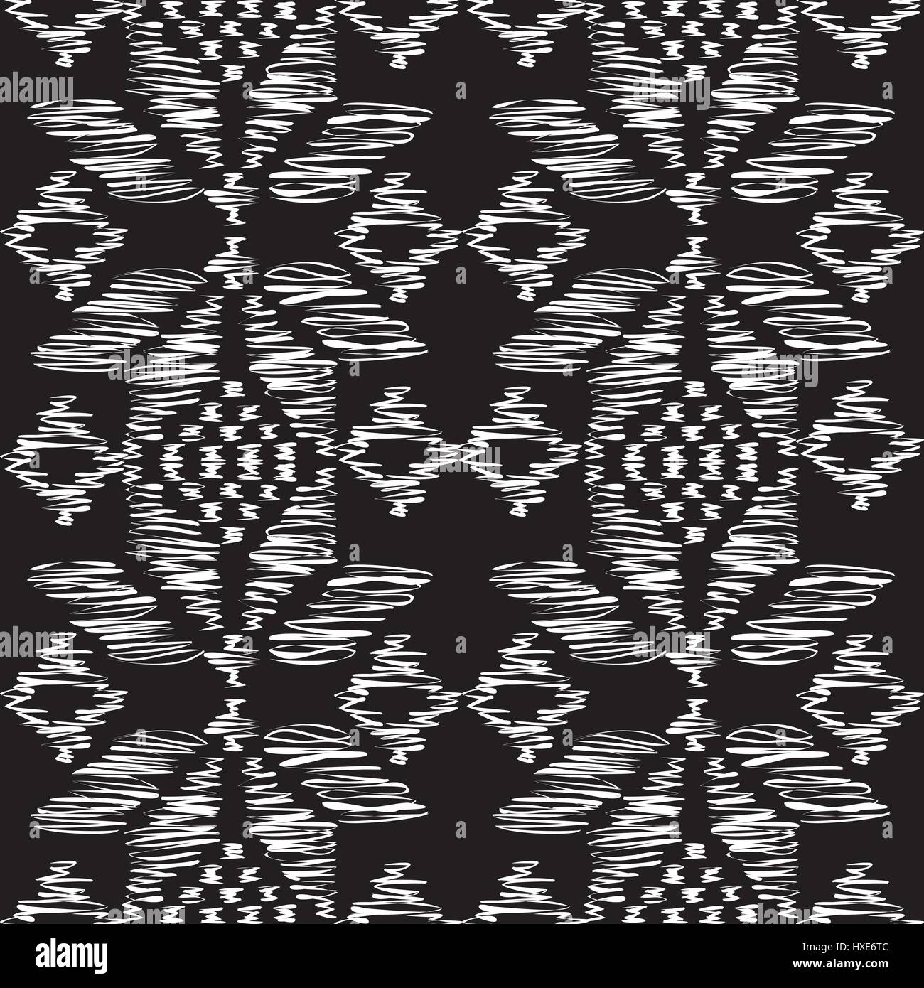 Modello tradizionale bianco su nero Illustrazione Vettoriale