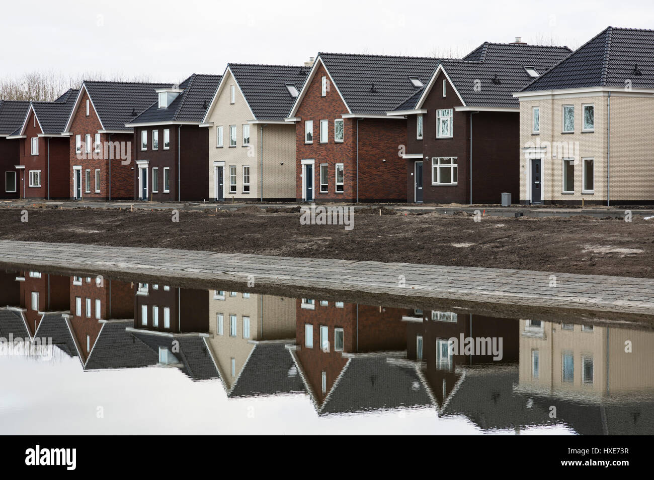 Almere (improbabile per essere auto-costruire case). Serie Zelfbouw - extra, vari, Paesi Bassi. Architetto: vari, 2015. Foto Stock