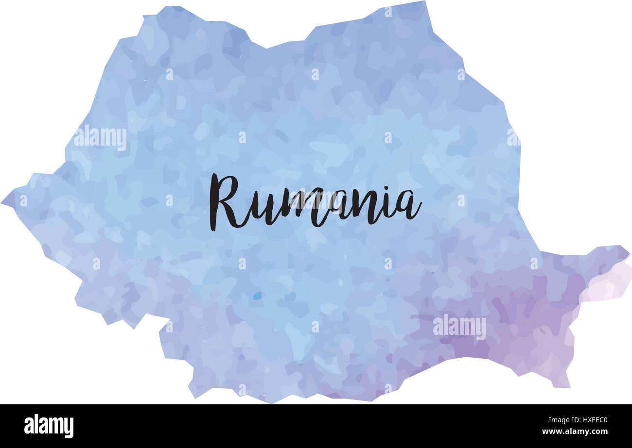 Abstract Romania mappa Illustrazione Vettoriale