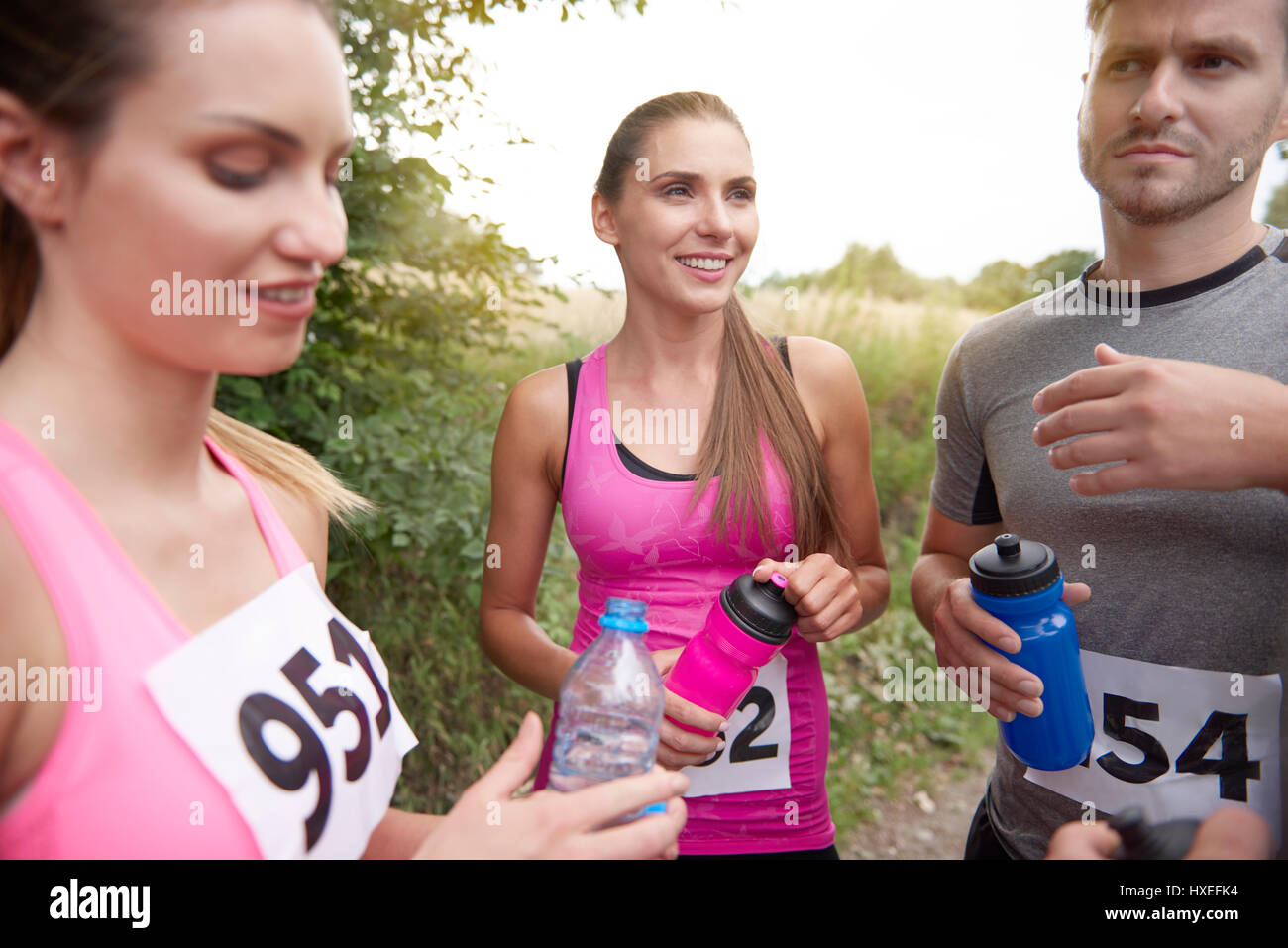 Irrigazione è molto importante mentre si fa sport Foto Stock