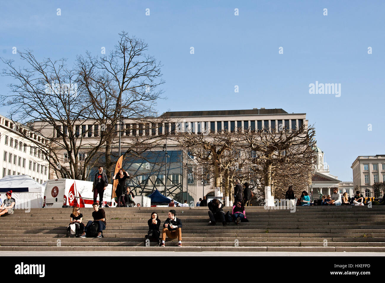 Mont des Arts, Bruxelles, Belgio Foto Stock