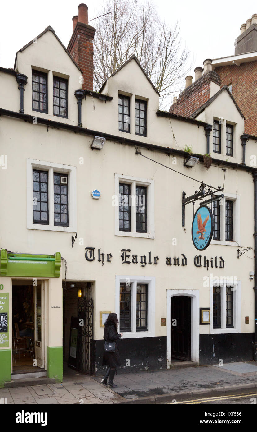 Eagle e bambino pub Oxford, Oxfordshire, Regno Unito Foto Stock