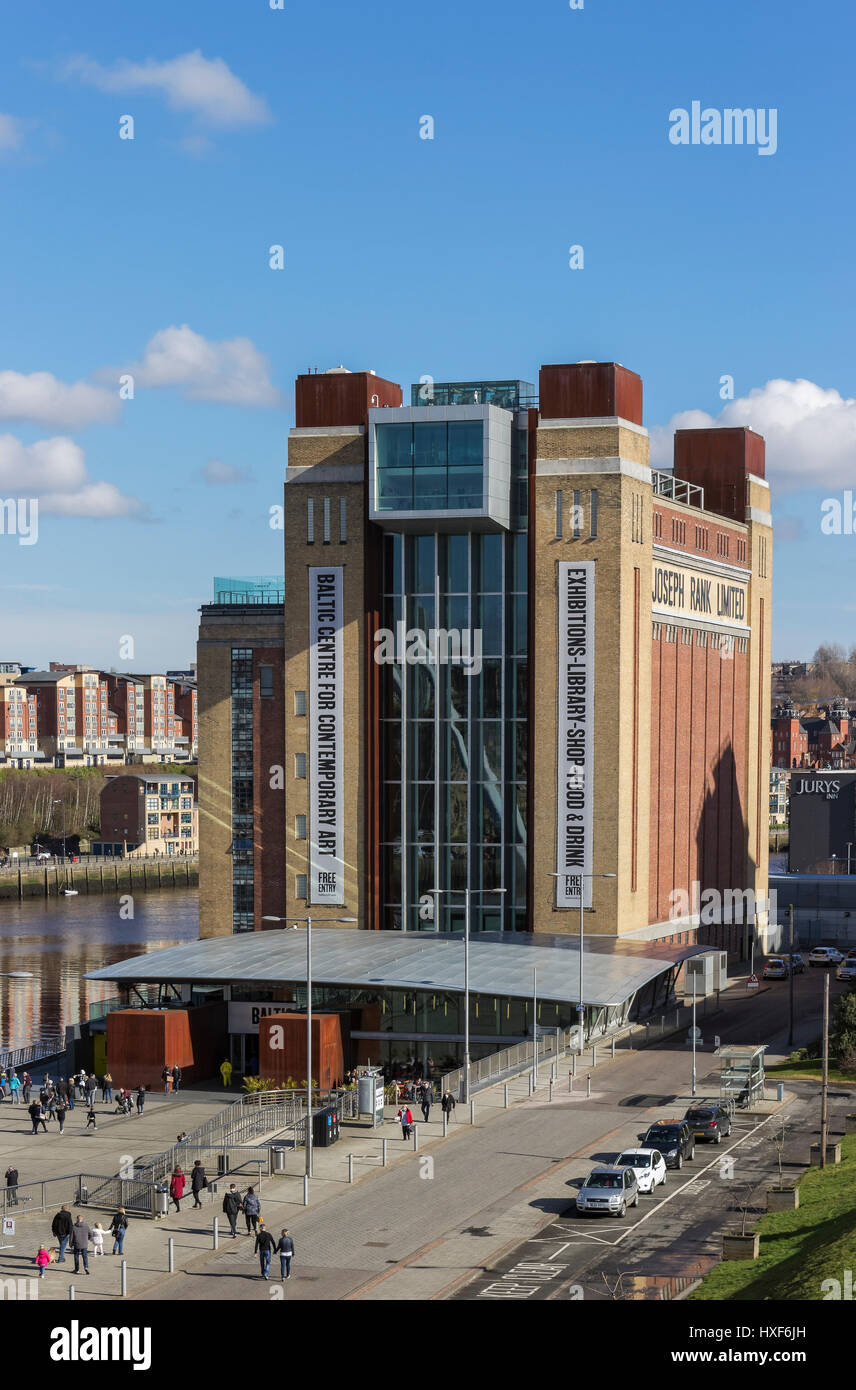 Il Baltic Centre for Contemporary Art a Gateshead Quays Foto Stock