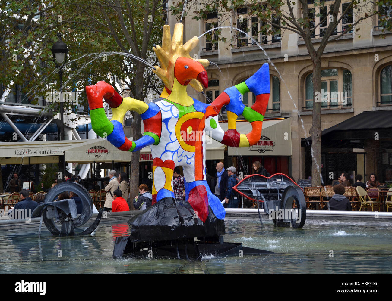 Fontana Stravinsky a Parigi, Francia Foto Stock