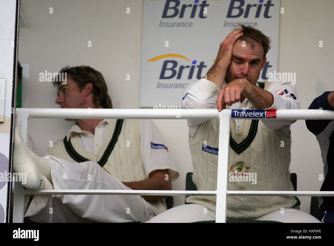 MATTHEW HAYDEN IN AUSTRALIA Il Brit Oval Londra 11 Settembre 2005 Foto Stock