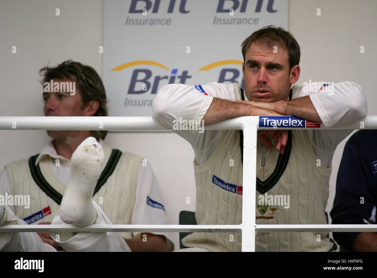 MATTHEW HAYDEN IN AUSTRALIA Il Brit Oval Londra 11 Settembre 2005 Foto Stock