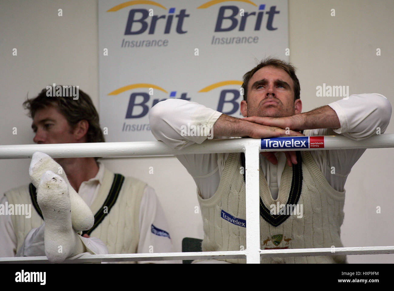 MATTHEW HAYDEN IN AUSTRALIA Il Brit Oval Londra 11 Settembre 2005 Foto Stock