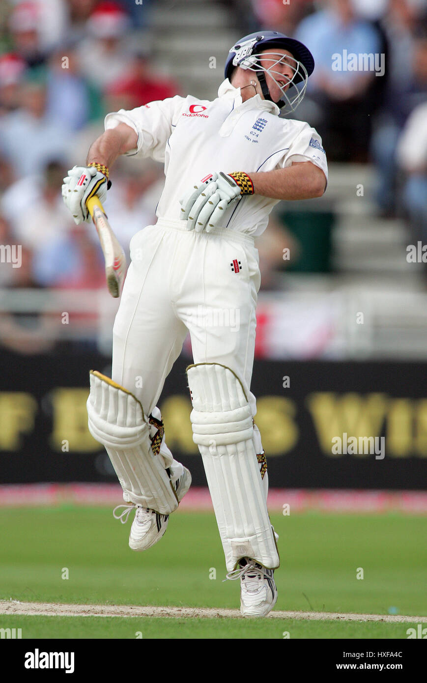 ANDREW STRAUSS INGHILTERRA TRENT BRIDGE NOTTINHGAM 25 Agosto 2005 Foto Stock