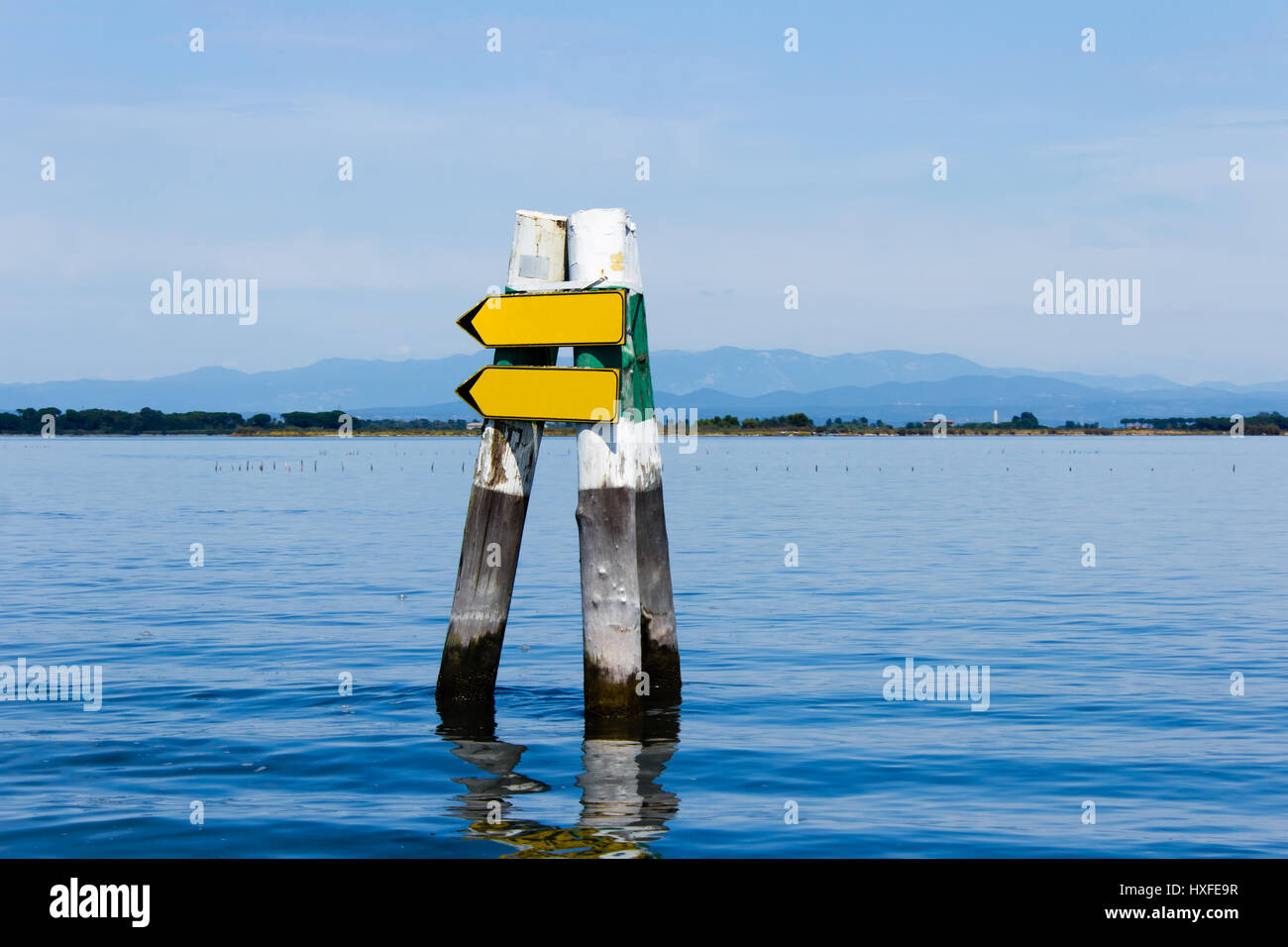 Segno vuota per posizionare il tuo messaggio su Foto Stock