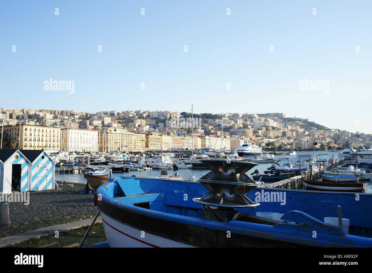 Porto di Mergellina a Napoli, Italia Foto Stock