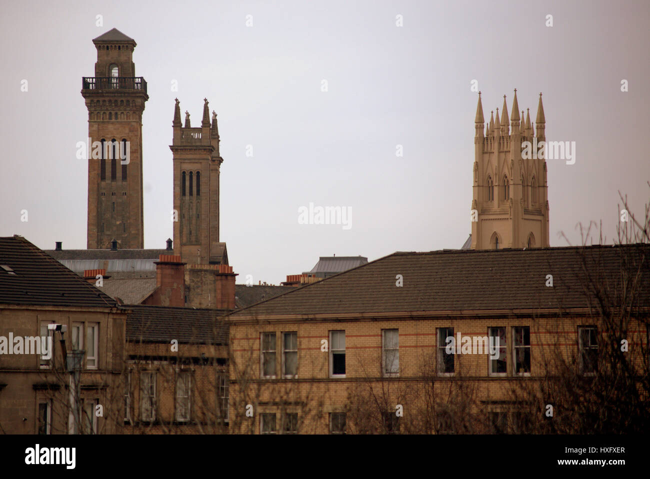 trinity college chiesa città panorama le torri e gli affacci del parco circo Foto Stock