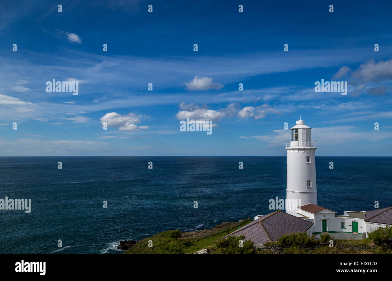 Trevose Head Lighthouse, Cornwall. 2015. Foto Stock