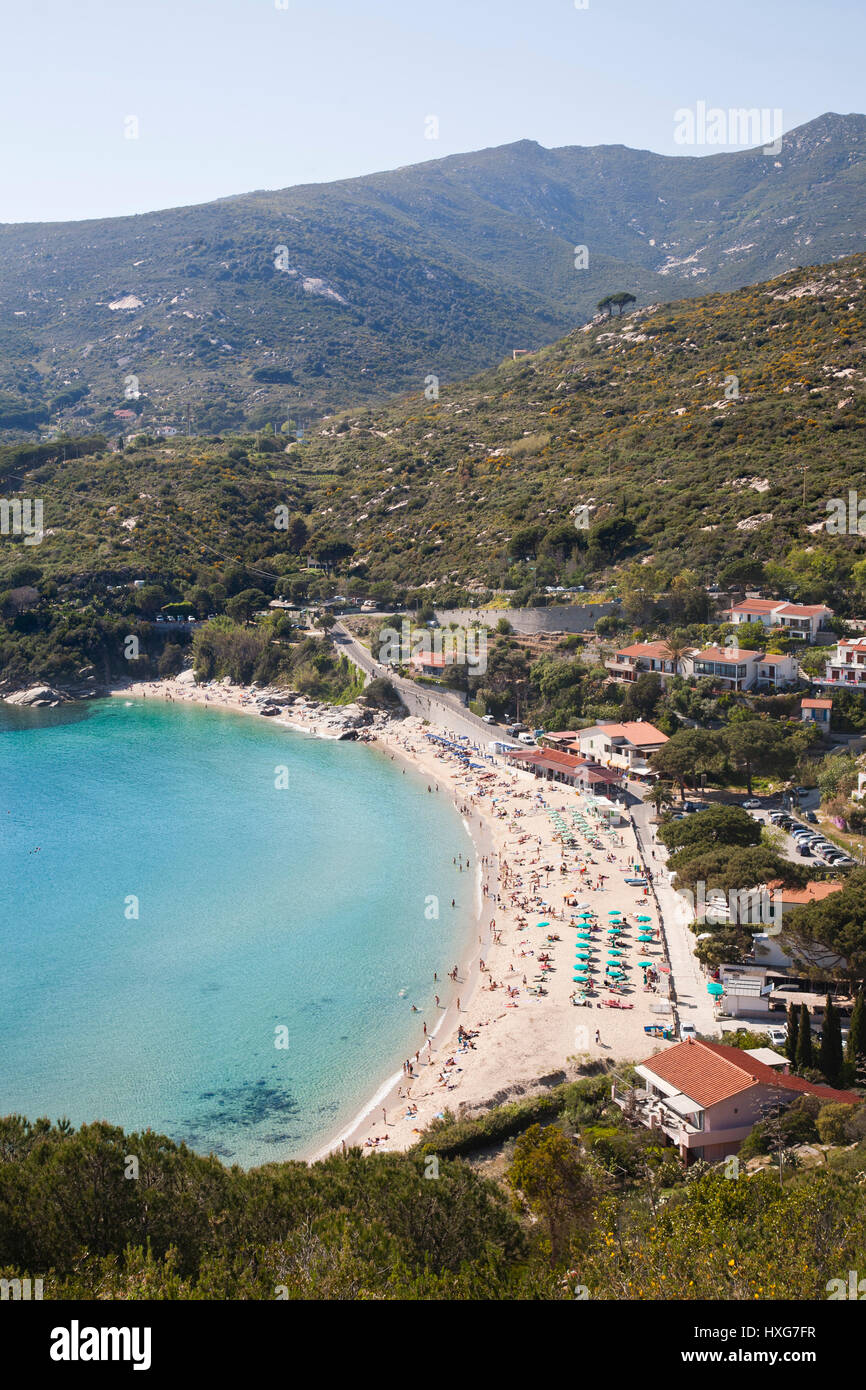 L'Europa, Italia, Toscana, Isola d'Elba, la spiaggia di Cavoli, paesaggio Foto Stock