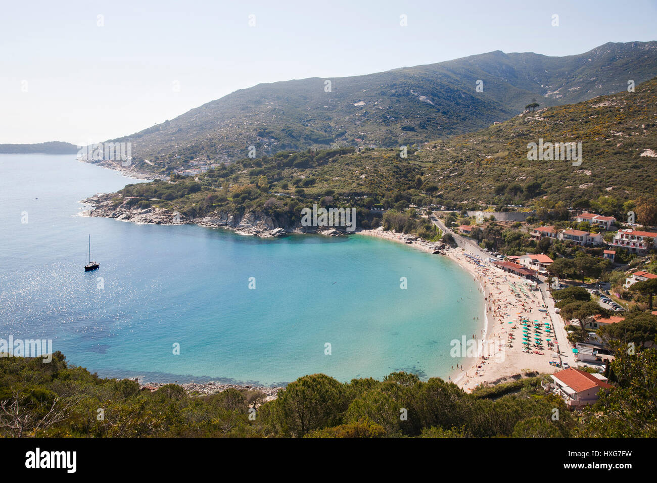 L'Europa, Italia, Toscana, Isola d'Elba, la spiaggia di Cavoli, paesaggio Foto Stock