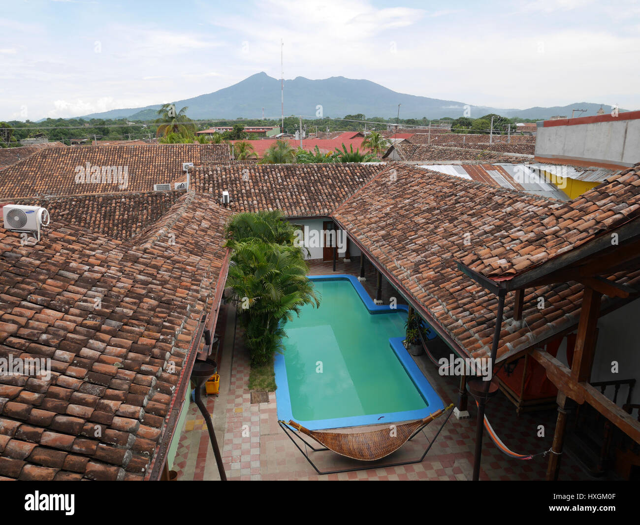 Piscina in hotel di alta classe in America centrale Foto Stock
