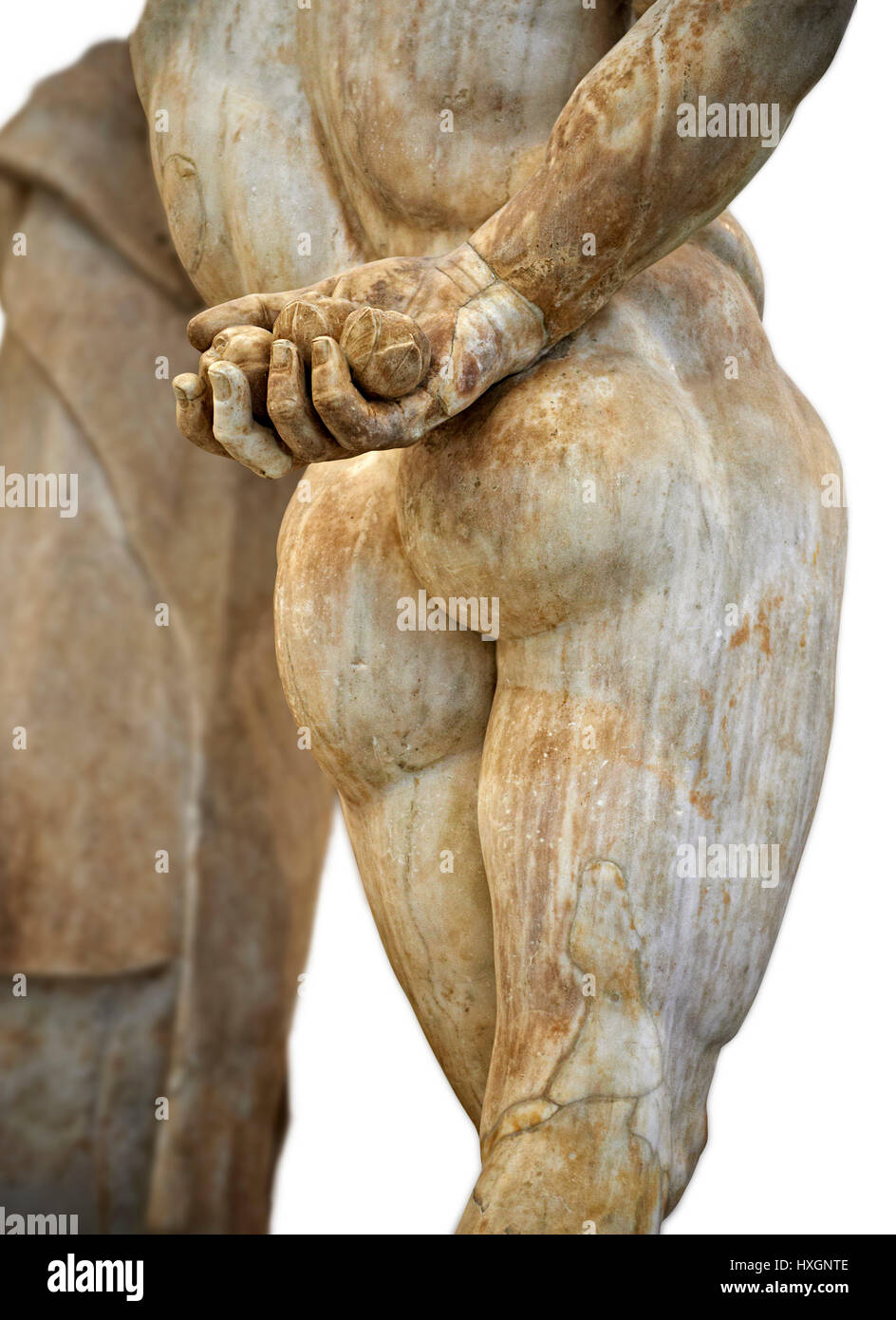 Fine del II secolo d.c. statua romana di Ercole, inv 6001, Collezione Farnese, Napoli Museo Archeologico Nazionale, l'Italia, Foto Stock