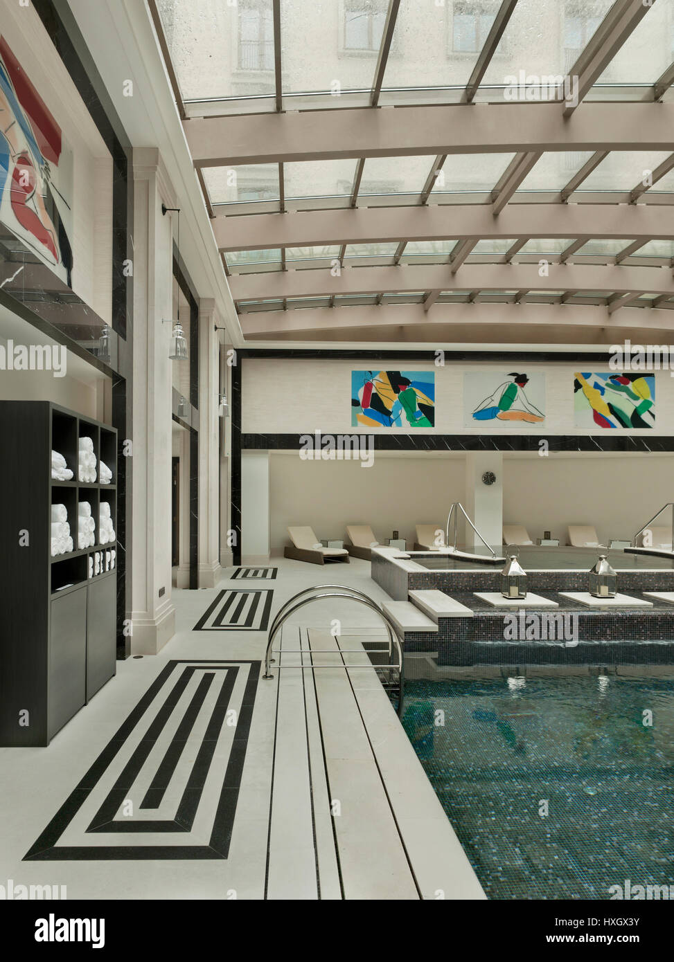 La piscina di un Hotel di lusso a Mosca Foto Stock