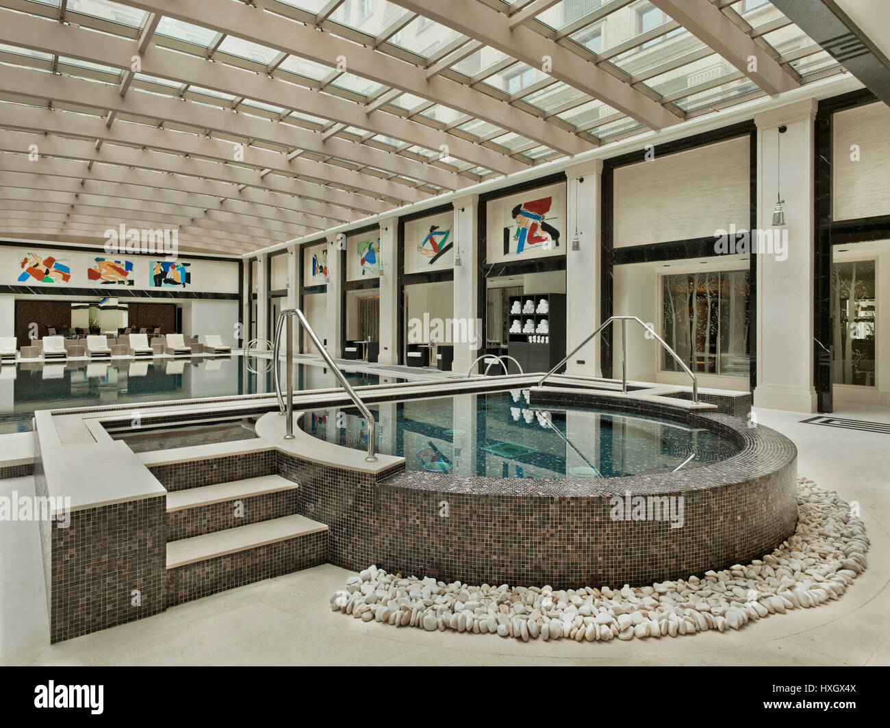 La piscina di un Hotel di lusso a Mosca Foto Stock