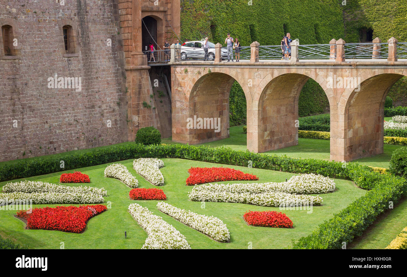 Barcellona, Spagna - 18 settembre 2014: Barcellona è la capitale della comunità autonoma della Catalogna in Spagna e la seconda città più popolata. Foto Stock