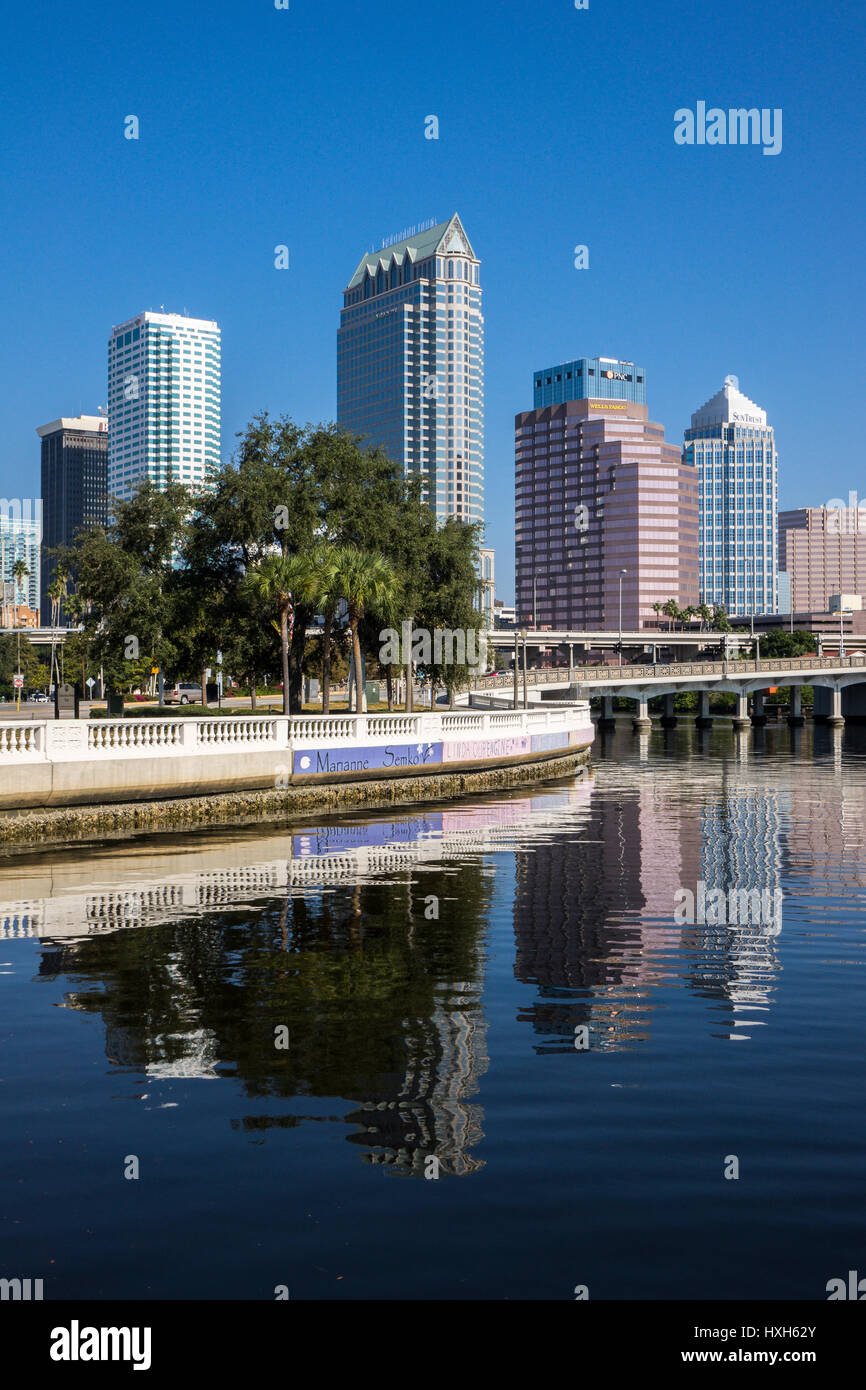 Tampa skyline, Florida, Stati Uniti d'America Foto Stock