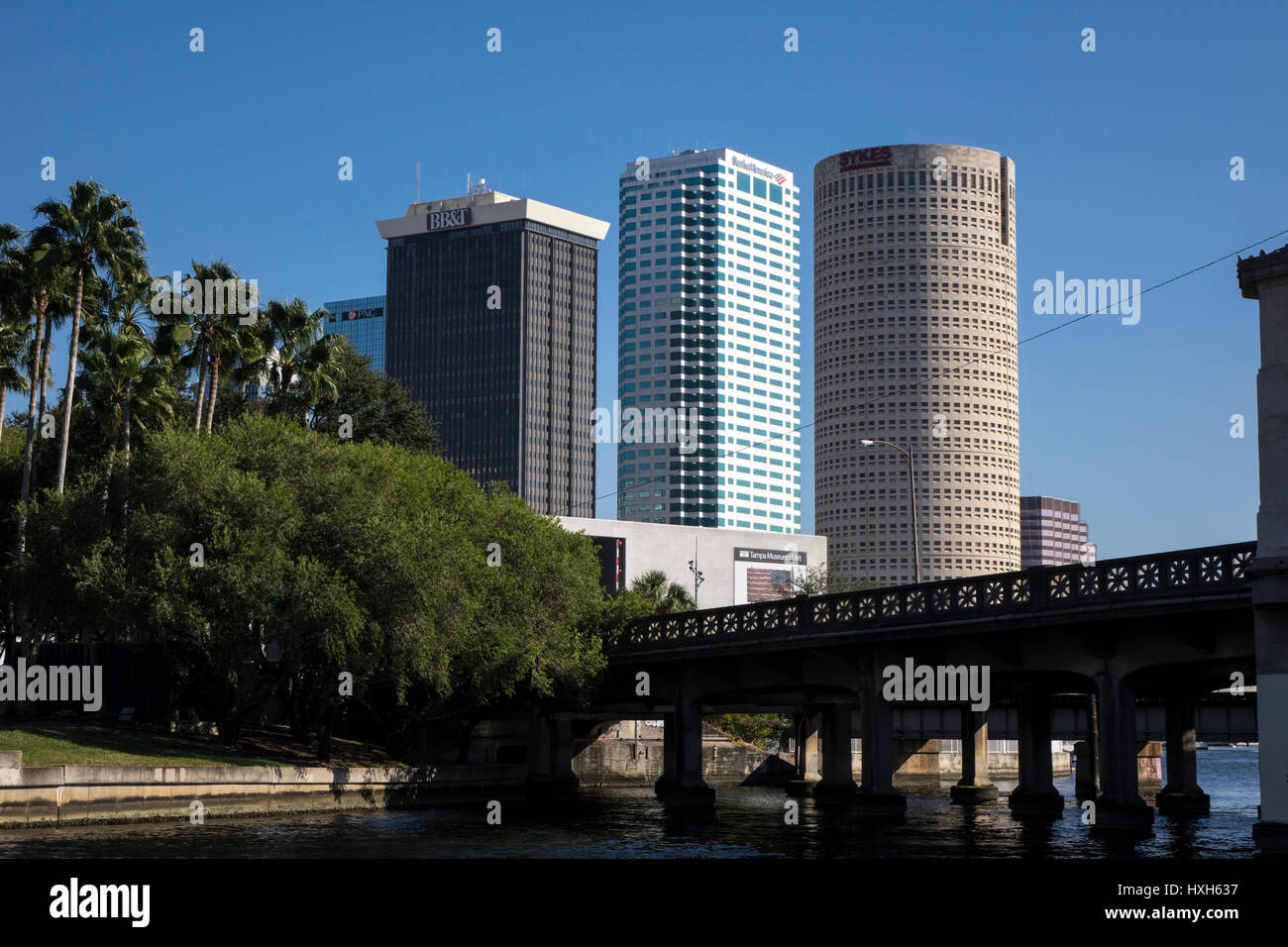 Close up di Tampa CBD edifici, Florida, Stati Uniti d'America Foto Stock