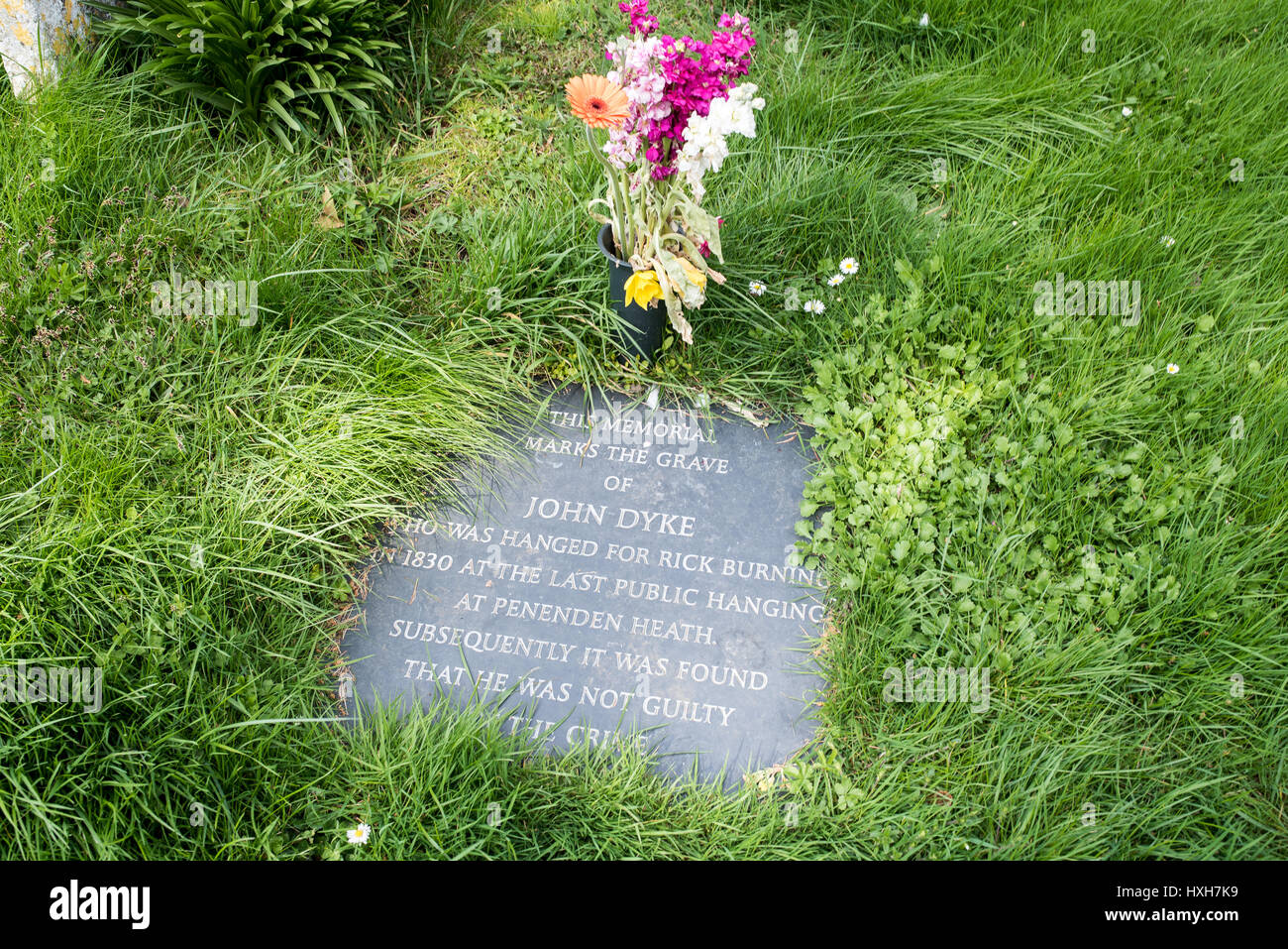 Tomba di un impiccato uomo innocente Foto Stock