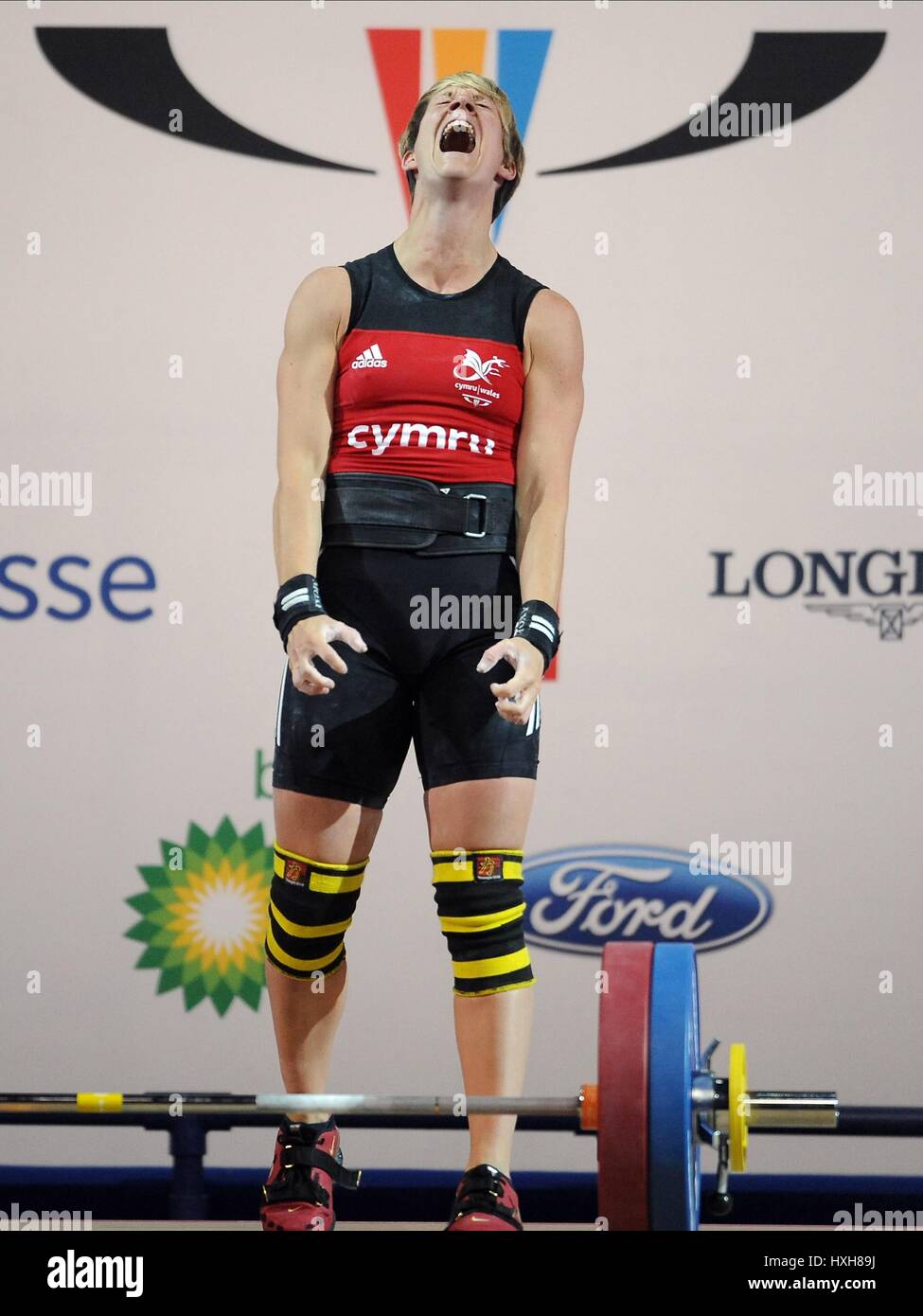 MICHAELA BREEZE Donna Donne di sollevamento pesi il sollevamento pesi Clyde Auditorium GLASGOW Scozia 26 Luglio 2014 Foto Stock