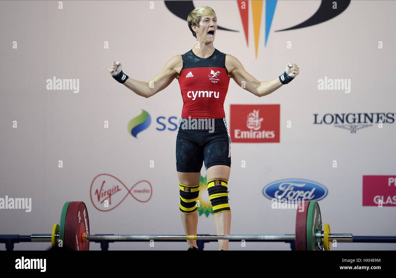 MICHAELA BREEZE Donna Donne di sollevamento pesi il sollevamento pesi Clyde Auditorium GLASGOW Scozia 26 Luglio 2014 Foto Stock