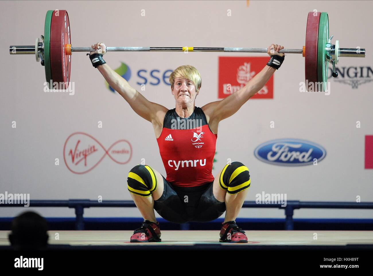 MICHAELA BREEZE Donna Donne di sollevamento pesi il sollevamento pesi Clyde Auditorium GLASGOW Scozia 26 Luglio 2014 Foto Stock