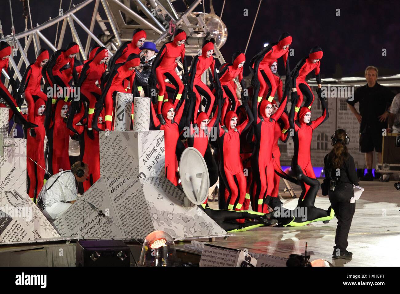 Giochi Olimpici cerimonia di chiusura dei Giochi olimpici cerimonia di chiusura Stratford London Inghilterra 12 Agosto 2012 Foto Stock