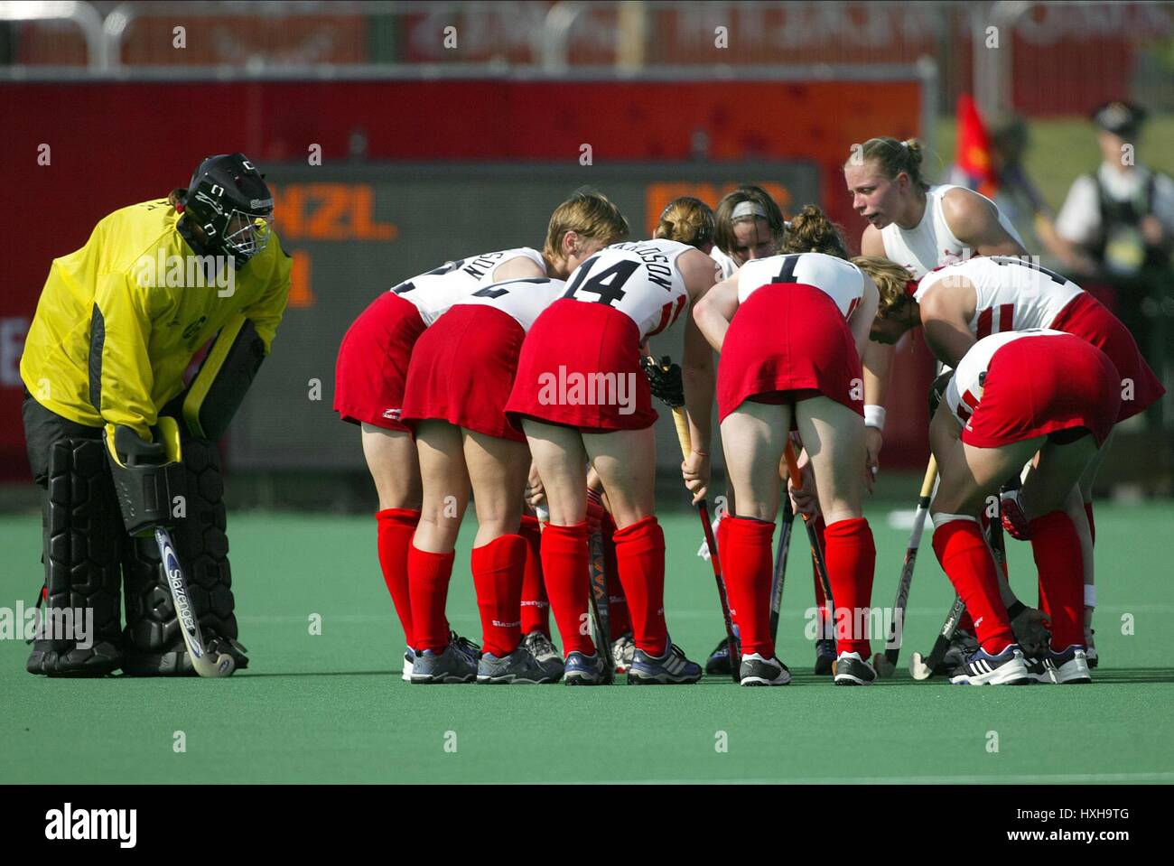 Inghilterra LADIES TEAM HOCKEY HOCKEY MANCHESTER 29 Luglio 2002 Foto Stock