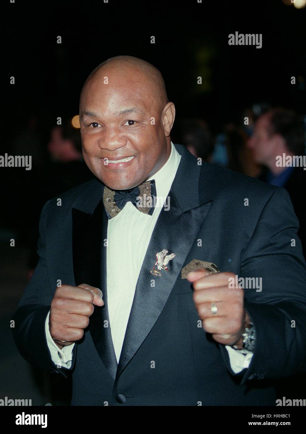 GEORGE FOREMAN PUGILE 09 Aprile 1997 Foto Stock