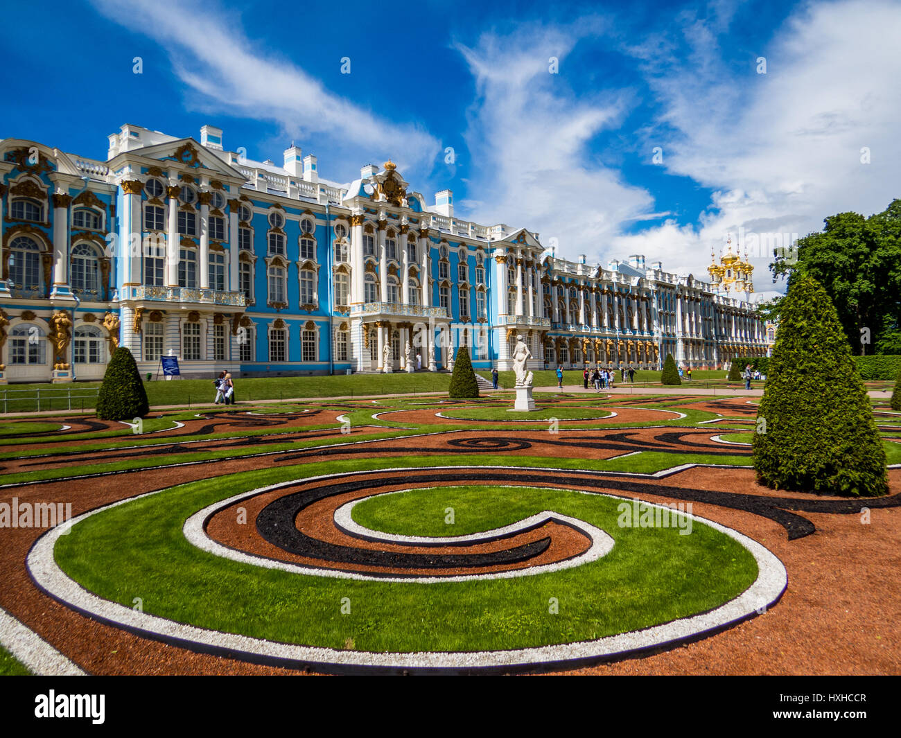 Il Palazzo di Caterina a Pushkin, San Pietroburgo, Russia Foto Stock