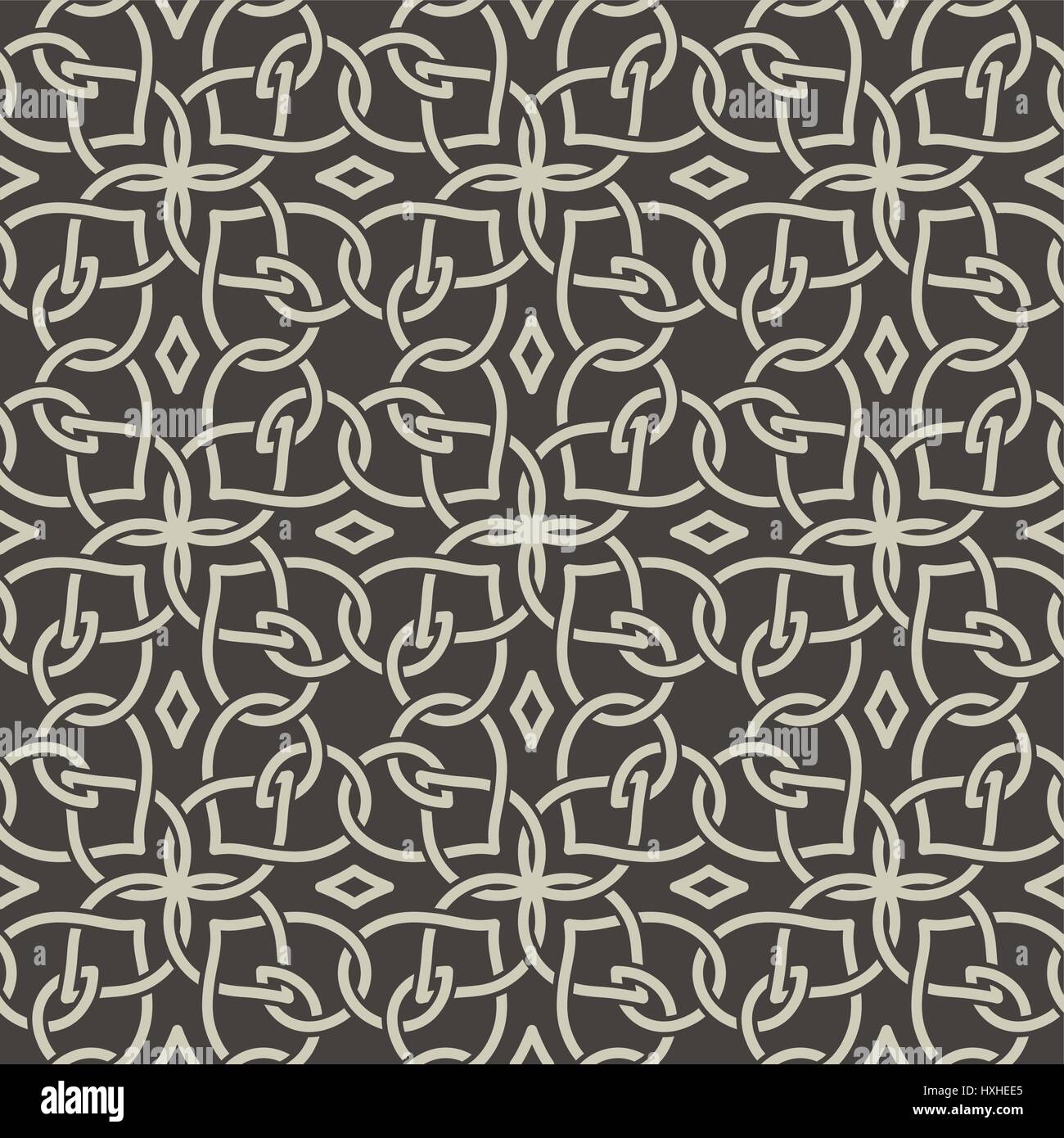 Seamless pattern in stile arabo. Abstract background. Texture islamica. Ripetendo le piastrelle con interseca le linee di curvatura. Elemento vettore di un grafico des Illustrazione Vettoriale