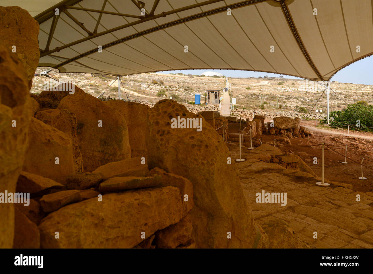 Mnajdra tempio preistorico - Malta Foto Stock