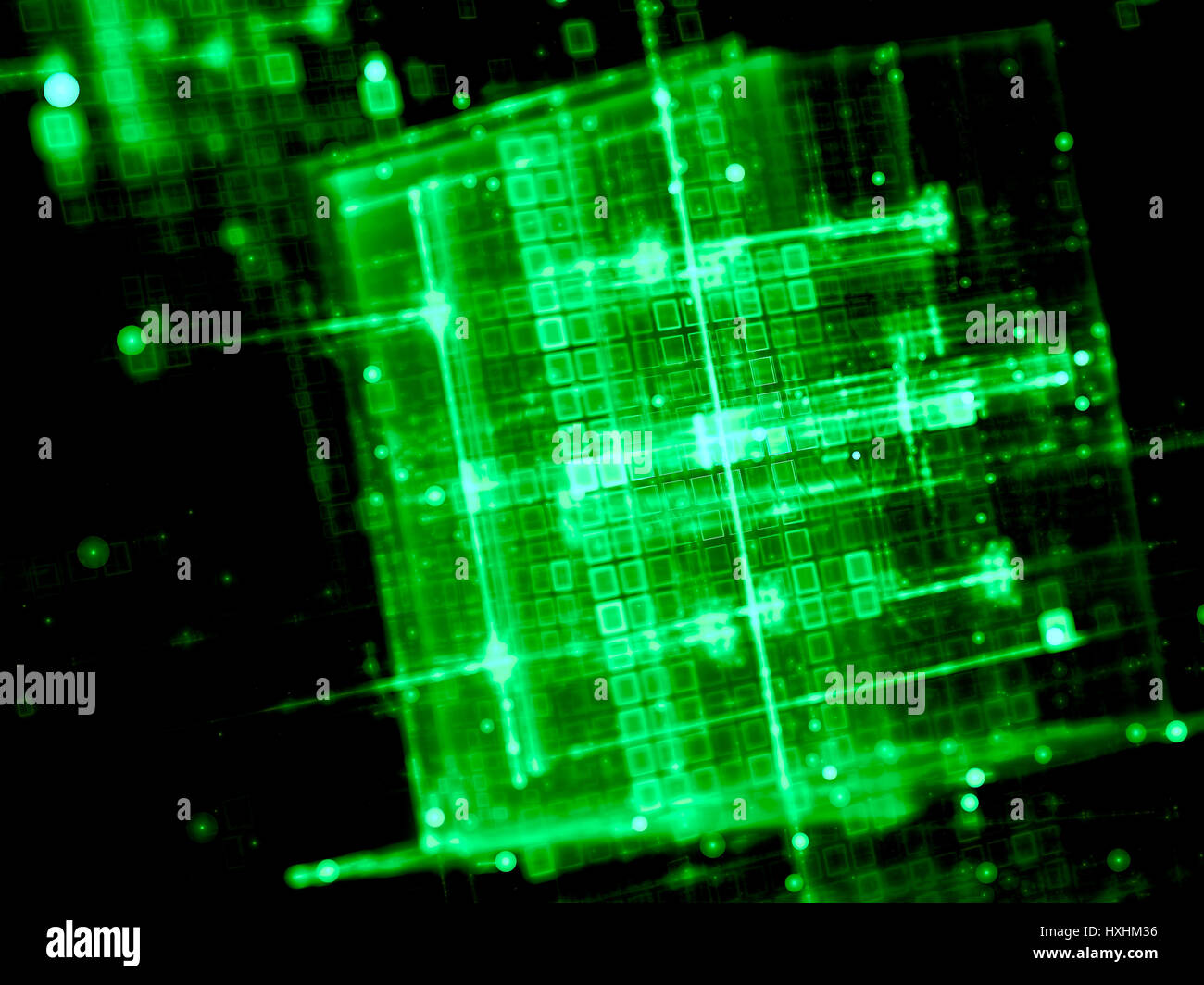 Cubi sfocata - abstract generati digitalmente immagine Foto Stock